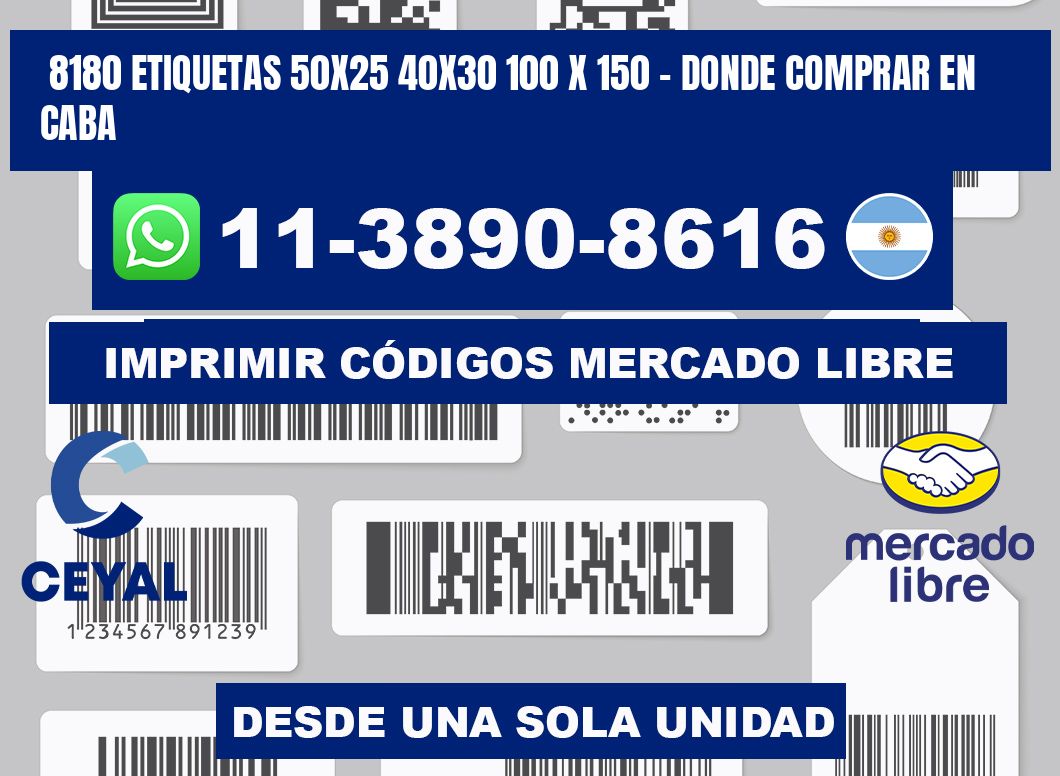 8180 etiquetas 50x25 40x30 100 x 150 - Donde Comprar en Caba