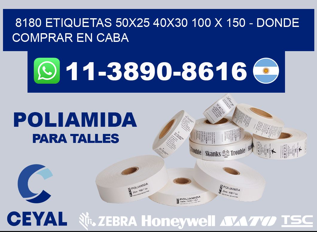 8180 etiquetas 50x25 40x30 100 x 150 - Donde Comprar en Caba