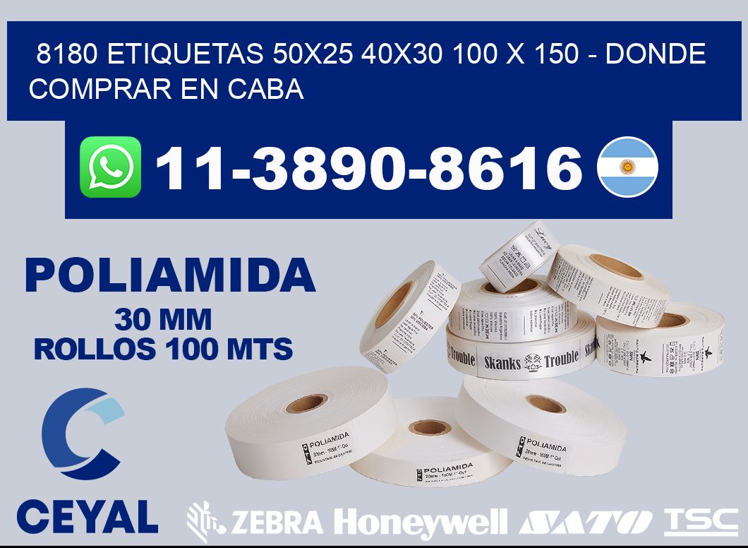 8180 etiquetas 50x25 40x30 100 x 150 - Donde Comprar en Caba