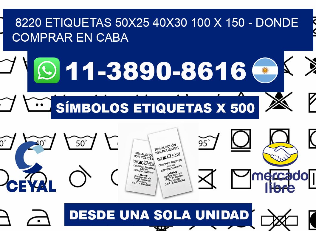8220 etiquetas 50x25 40x30 100 x 150 - Donde Comprar en Caba