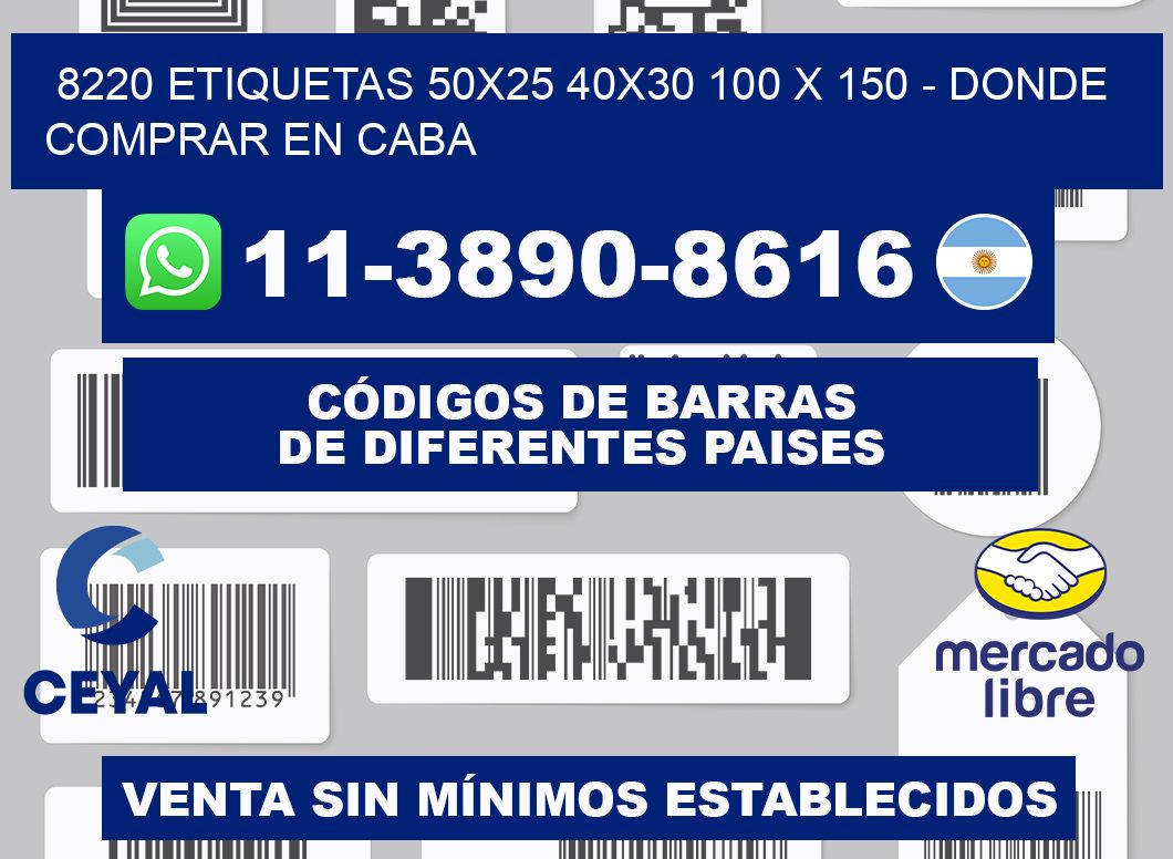 8220 etiquetas 50x25 40x30 100 x 150 - Donde Comprar en Caba