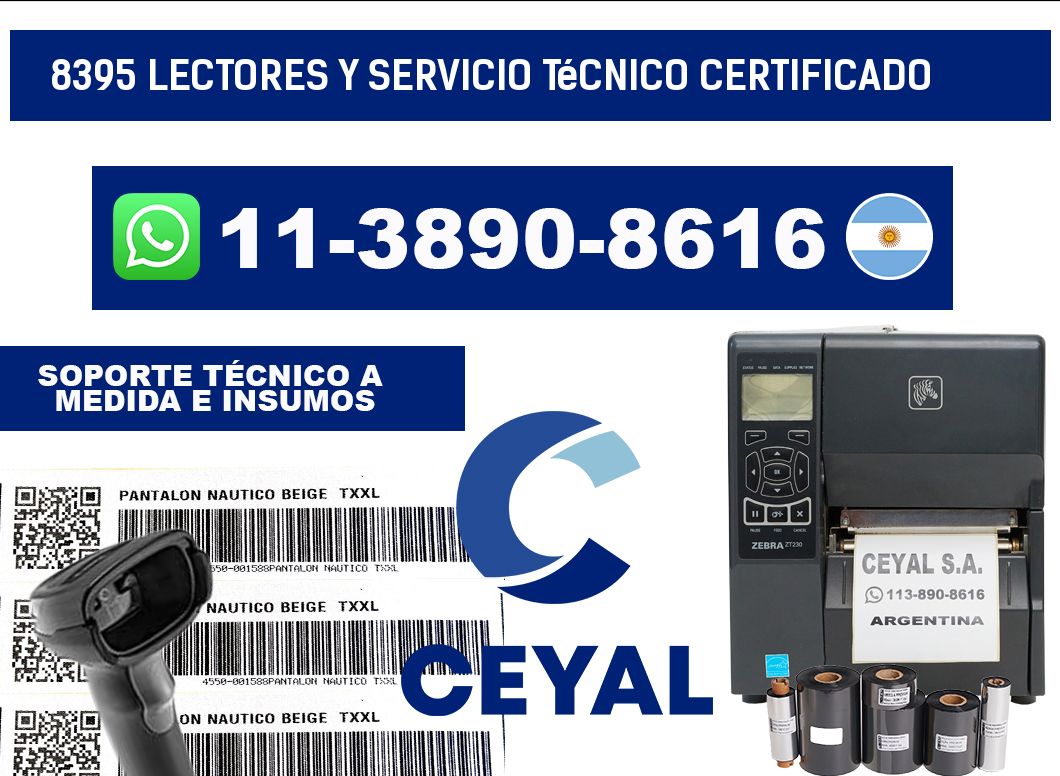 8395 Lectores y Servicio Técnico Certificado