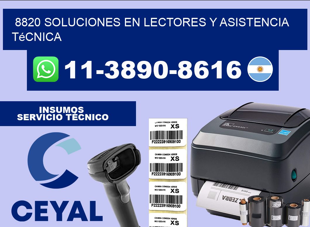 8820 Soluciones en Lectores y Asistencia Técnica