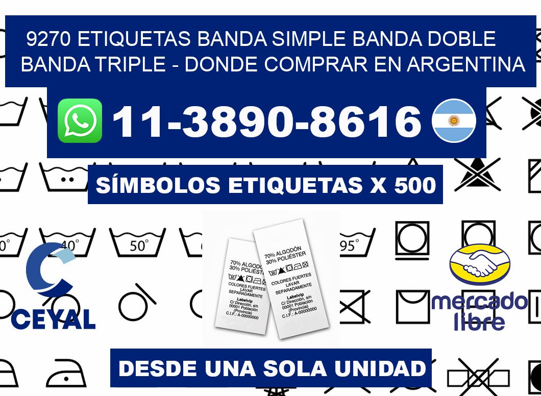 9270 etiquetas banda simple banda doble banda triple - Donde Comprar en Argentina