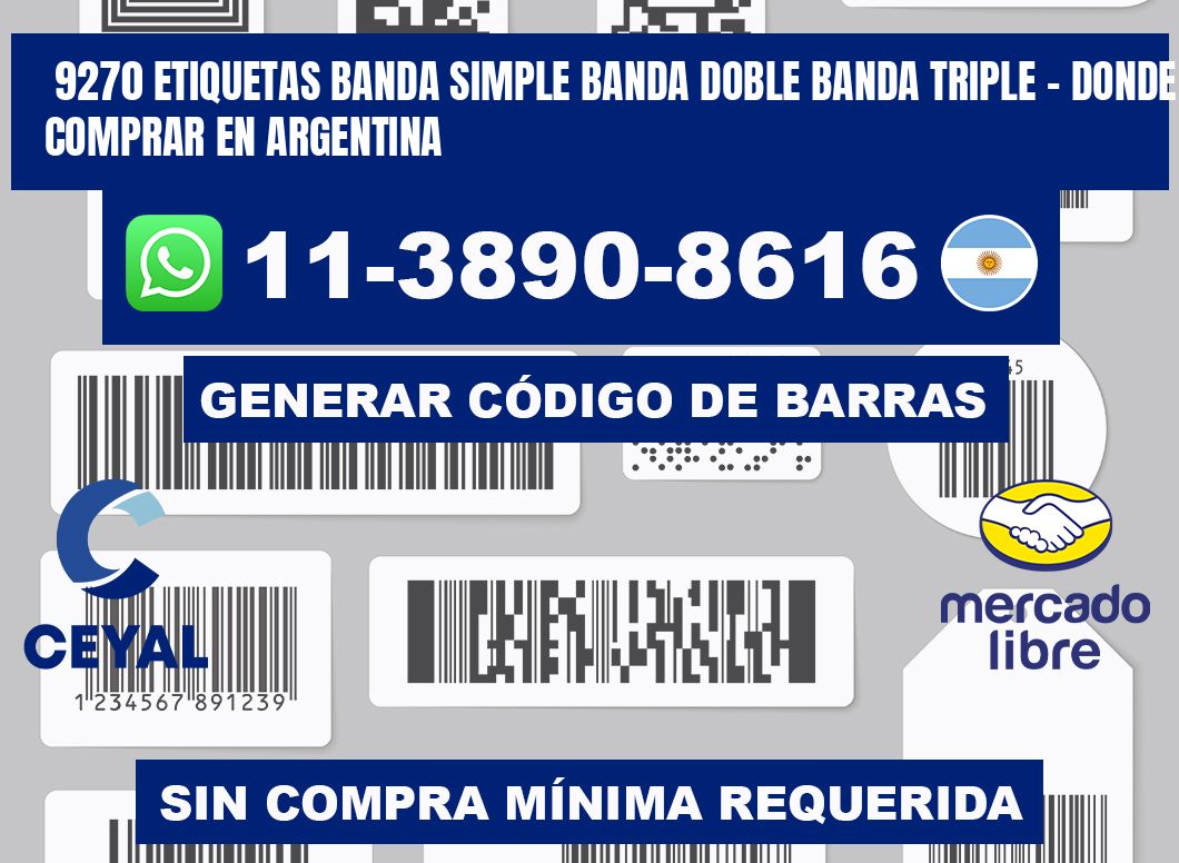 9270 etiquetas banda simple banda doble banda triple - Donde Comprar en Argentina