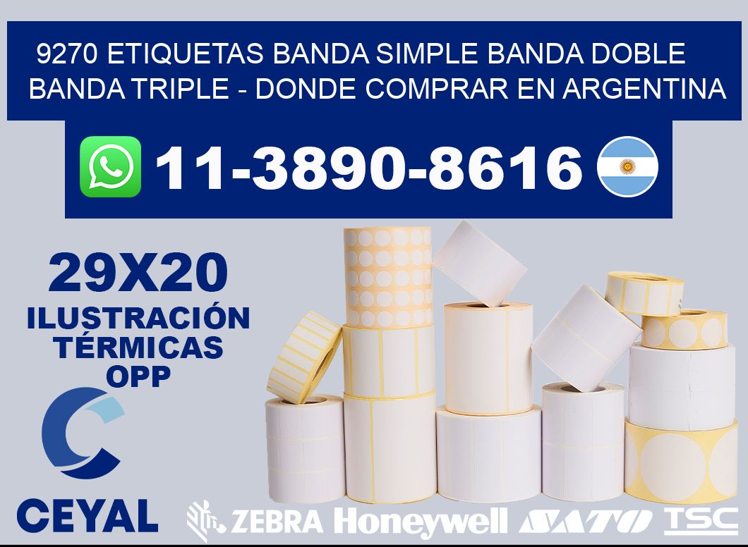 9270 etiquetas banda simple banda doble banda triple - Donde Comprar en Argentina