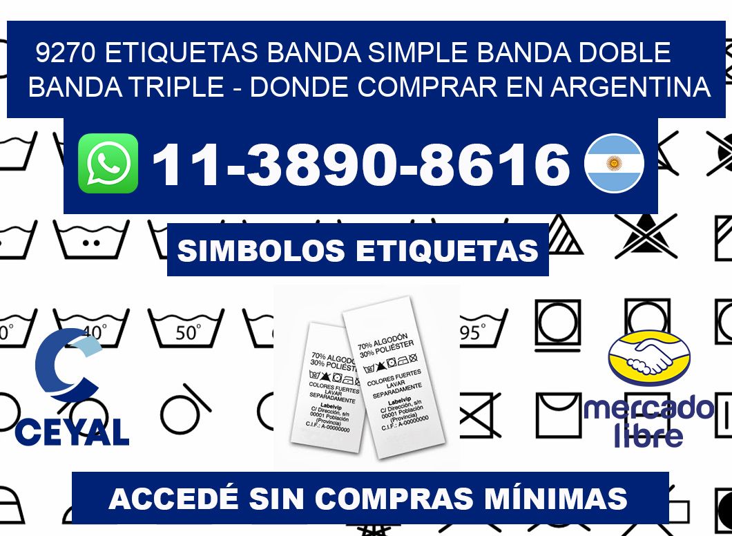 9270 etiquetas banda simple banda doble banda triple - Donde Comprar en Argentina