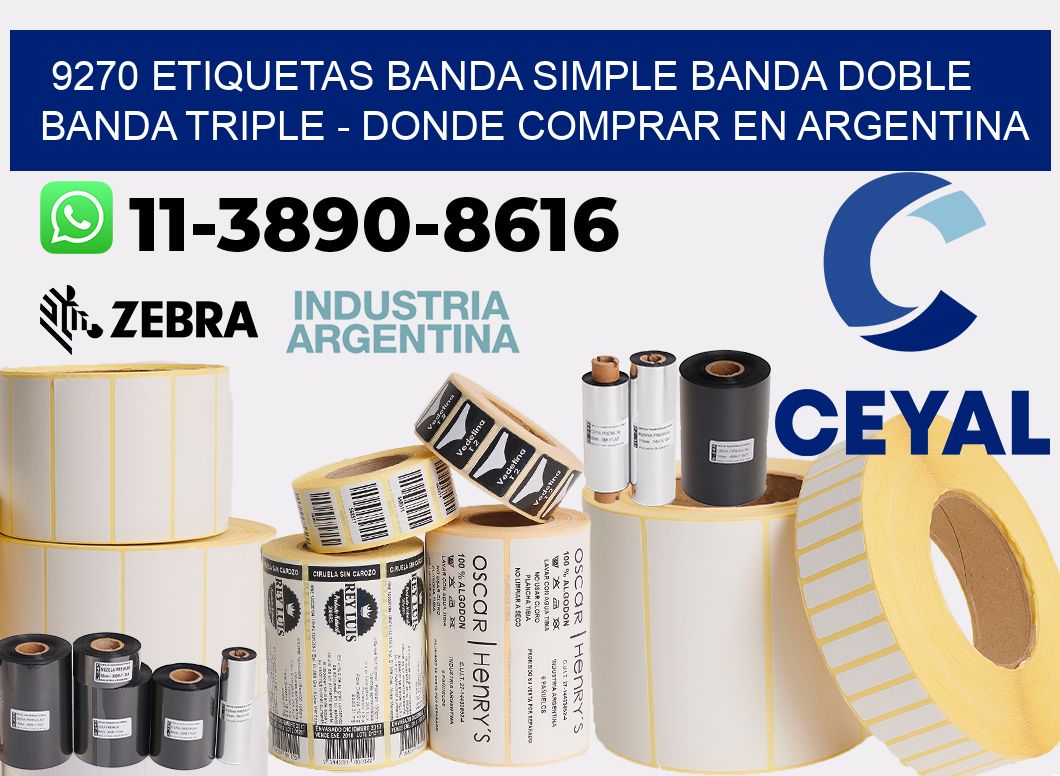 9270 etiquetas banda simple banda doble banda triple - Donde Comprar en Argentina