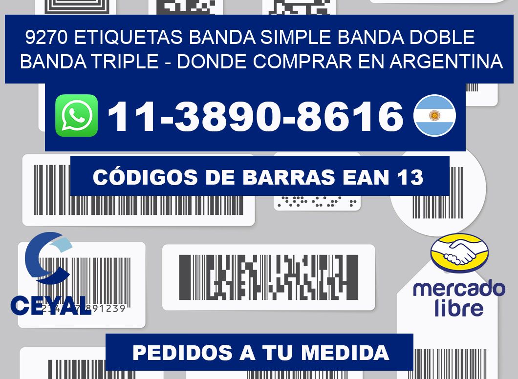 9270 etiquetas banda simple banda doble banda triple - Donde Comprar en Argentina