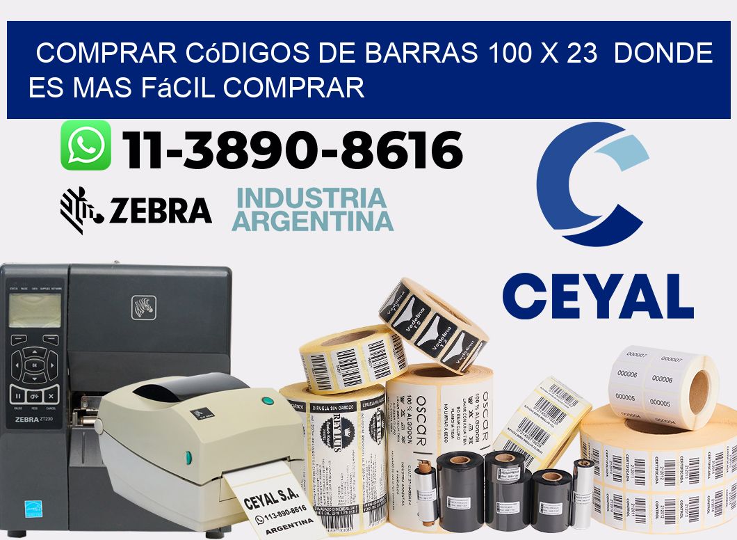 Comprar códigos de barras 100 x 23  Donde es mas fácil comprar