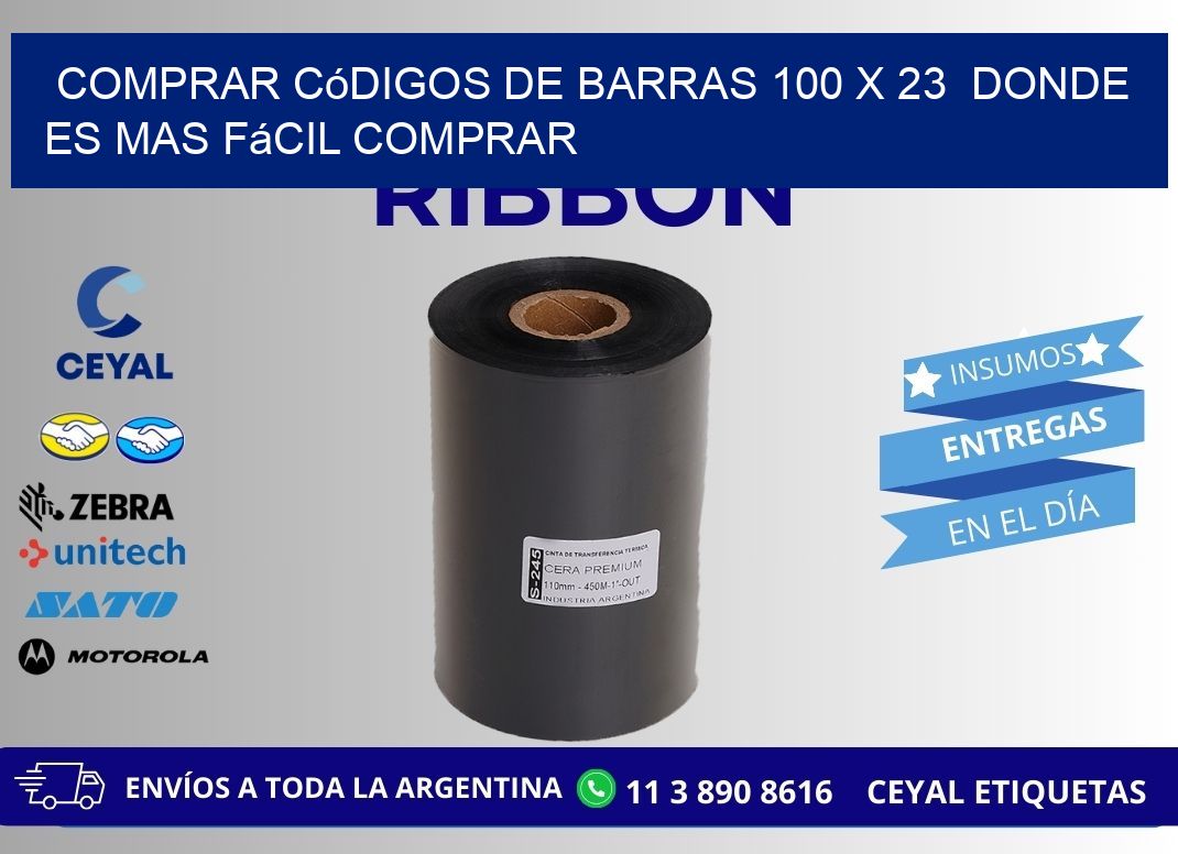 Comprar códigos de barras 100 x 23  Donde es mas fácil comprar