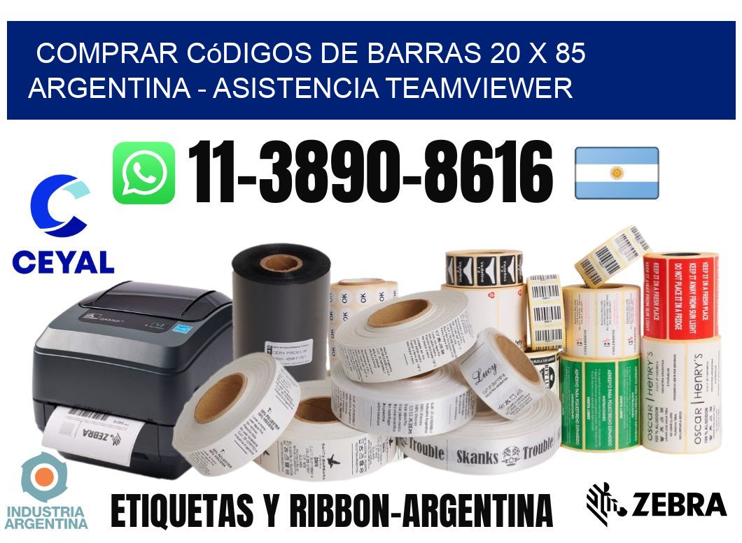 Comprar códigos de barras 20 x 85 argentina - asistencia teamviewer