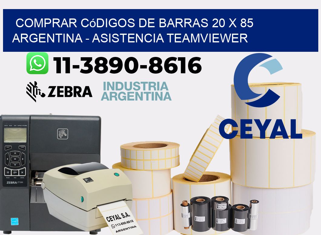 Comprar códigos de barras 20 x 85 argentina - asistencia teamviewer