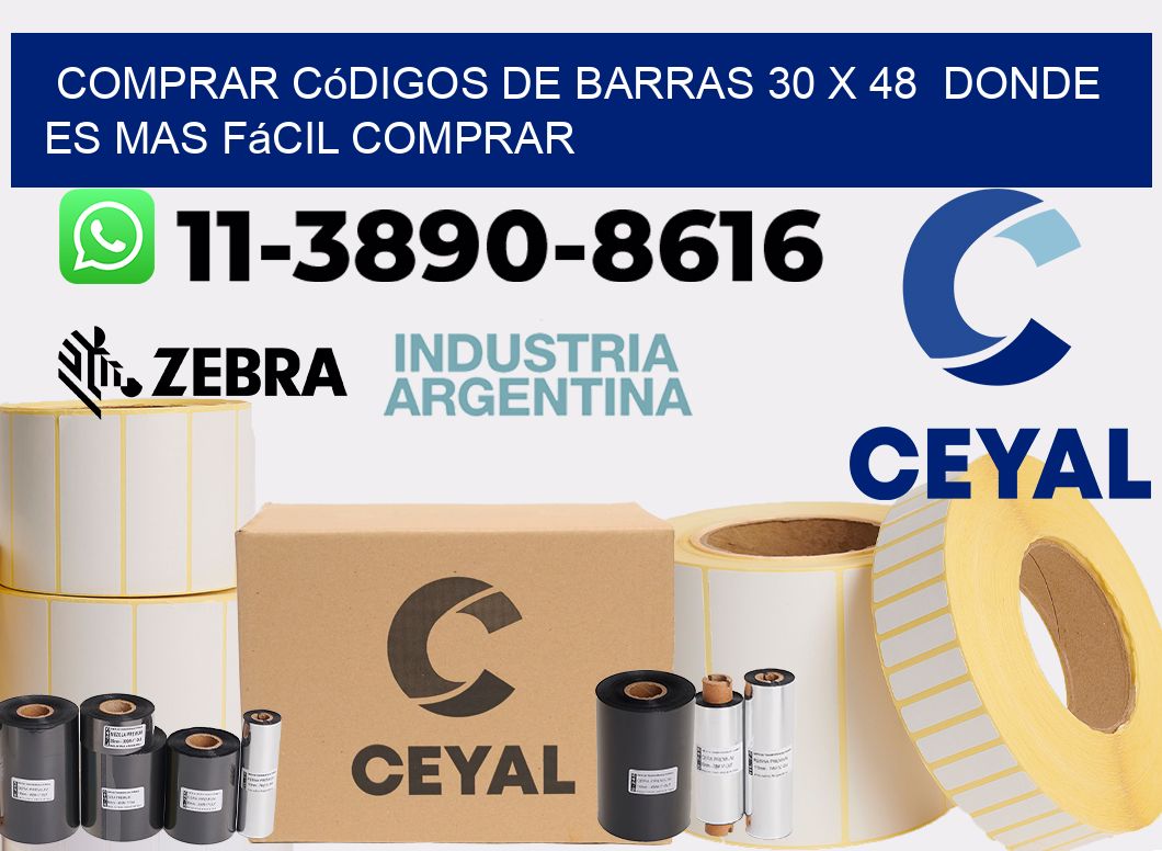 Comprar códigos de barras 30 x 48  Donde es mas fácil comprar