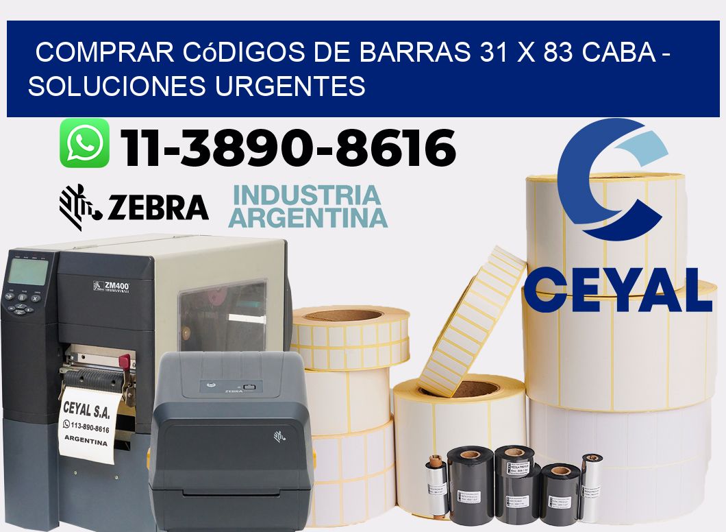 Comprar códigos de barras 31 x 83 CABA - soluciones urgentes