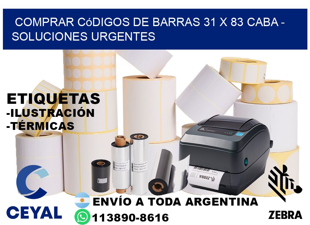 Comprar códigos de barras 31 x 83 CABA - soluciones urgentes