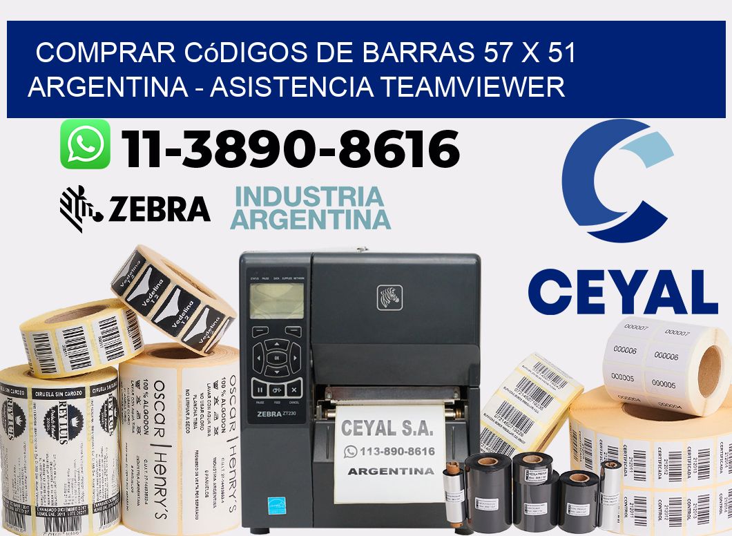 Comprar códigos de barras 57 x 51 argentina - asistencia teamviewer