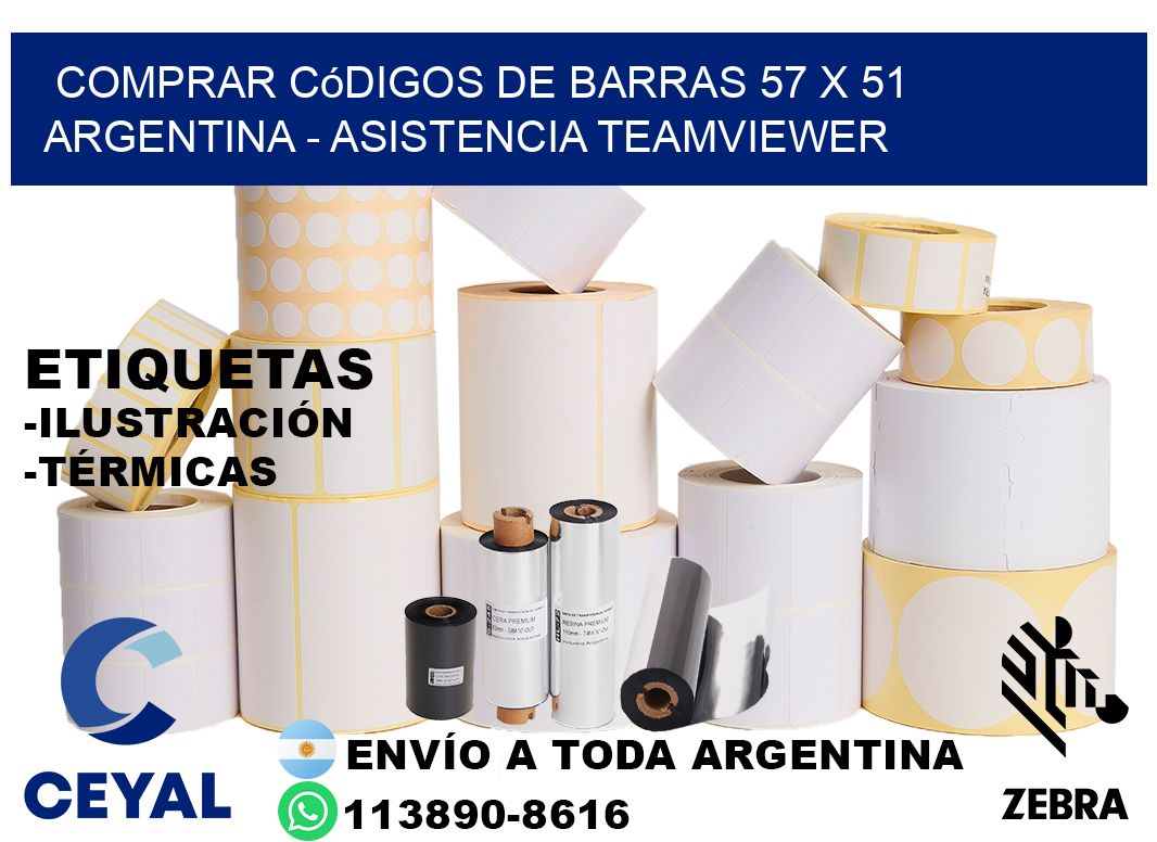 Comprar códigos de barras 57 x 51 argentina - asistencia teamviewer