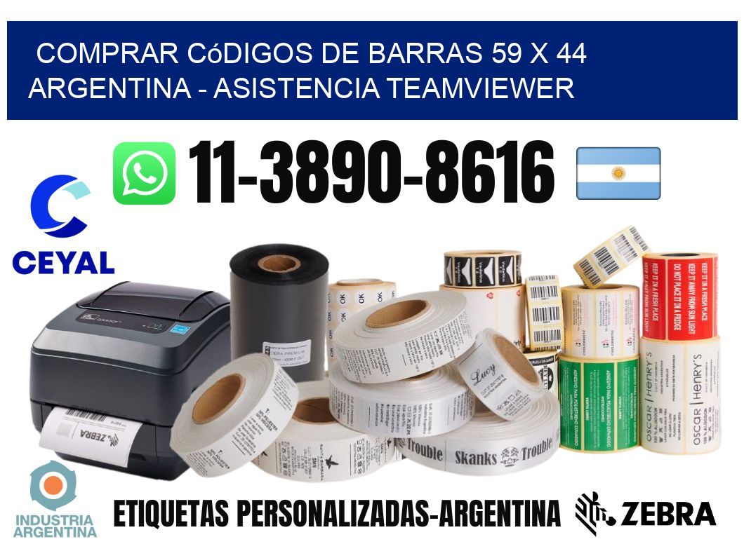 Comprar códigos de barras 59 x 44 argentina - asistencia teamviewer