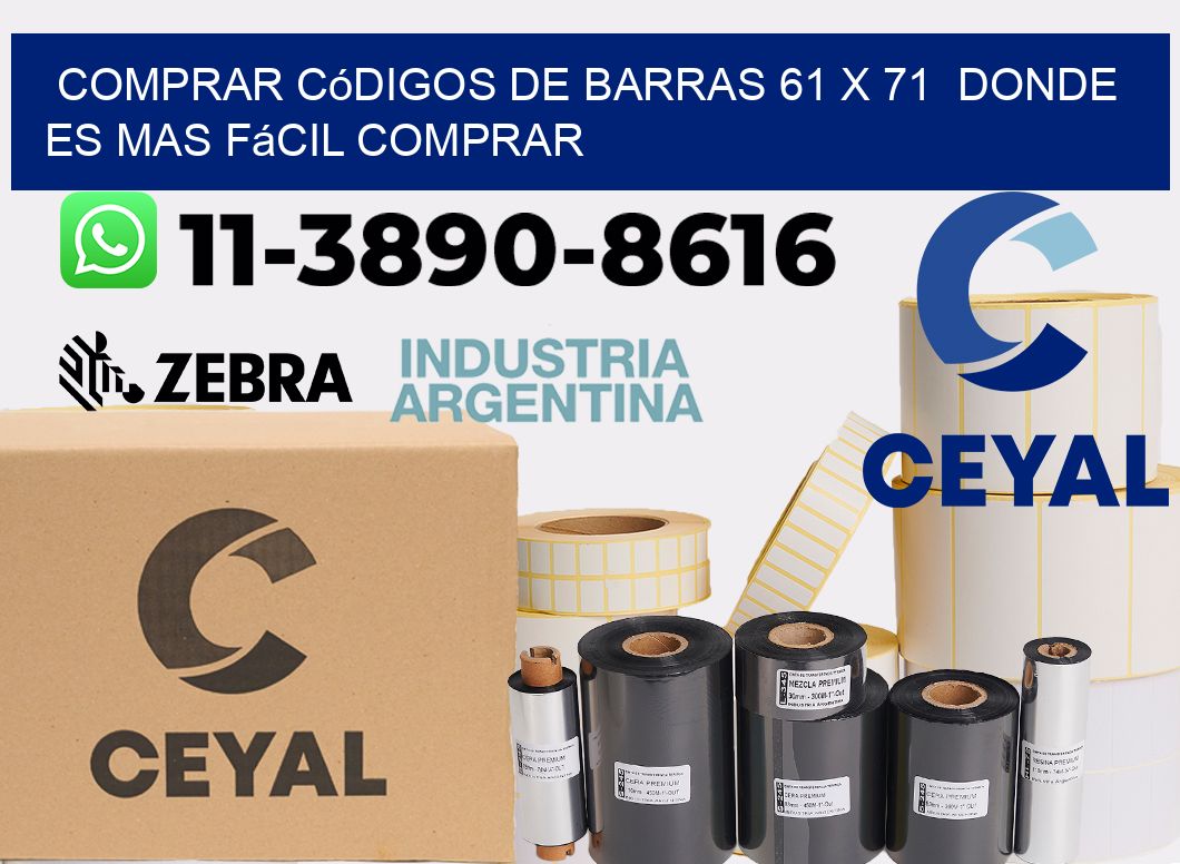 Comprar códigos de barras 61 x 71  Donde es mas fácil comprar