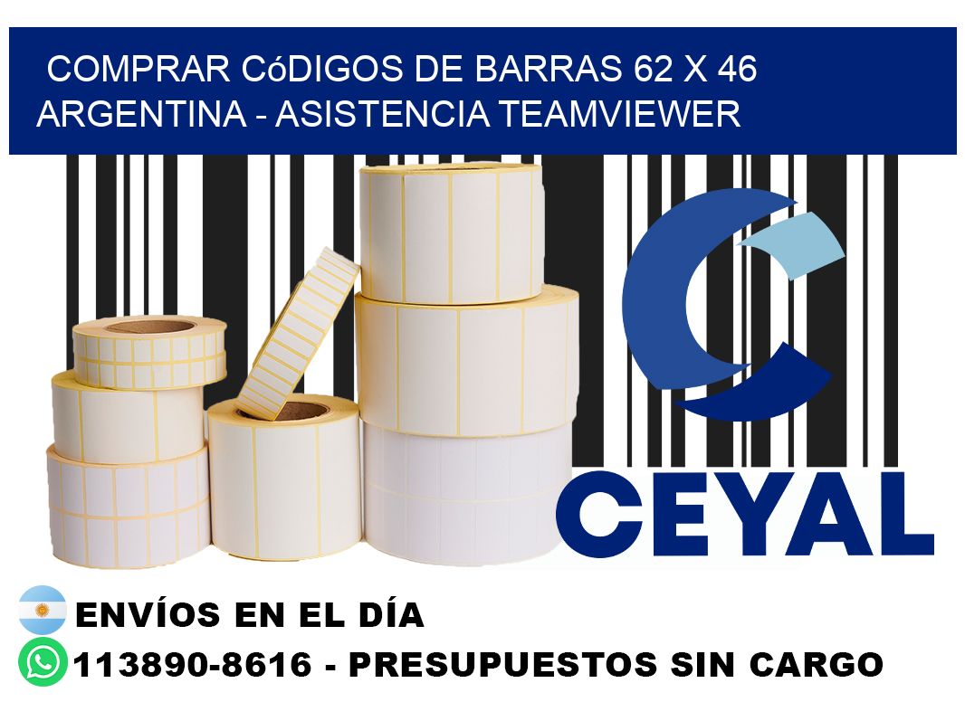 Comprar códigos de barras 62 x 46 argentina - asistencia teamviewer