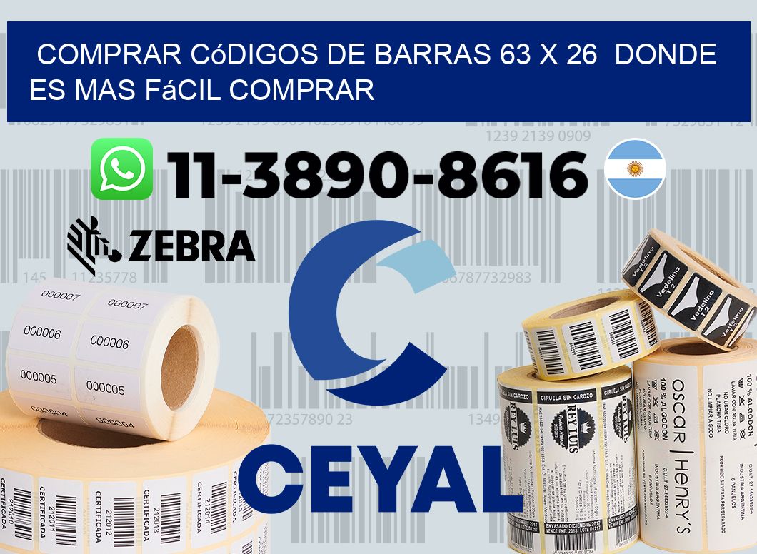 Comprar códigos de barras 63 x 26  Donde es mas fácil comprar