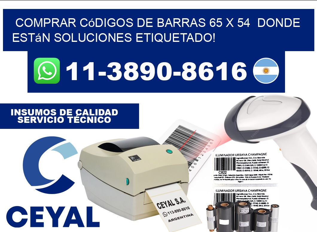 Comprar códigos de barras 65 x 54  donde están soluciones etiquetado!