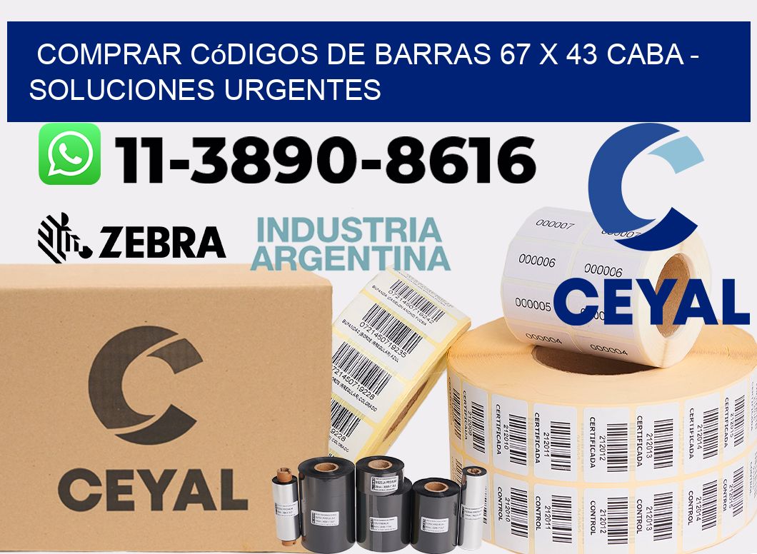 Comprar códigos de barras 67 x 43 CABA - soluciones urgentes