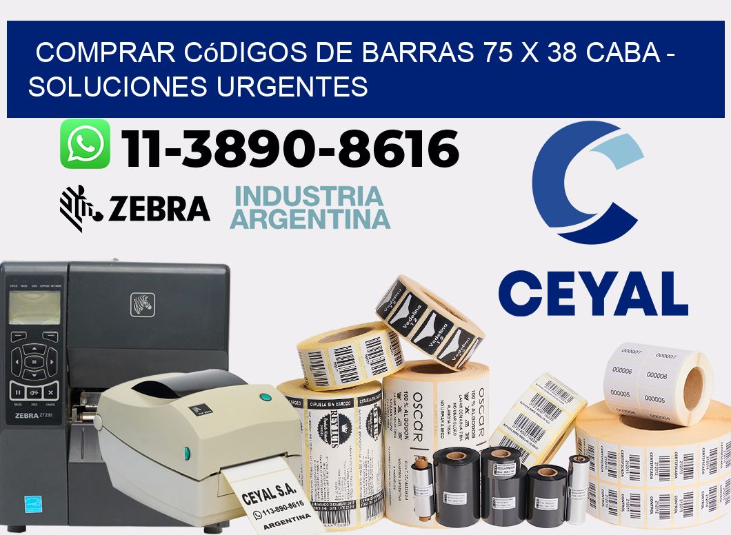 Comprar códigos de barras 75 x 38 CABA - soluciones urgentes