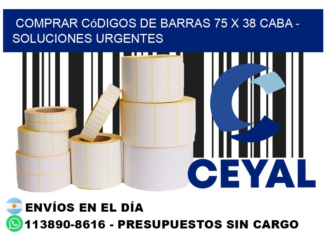 Comprar códigos de barras 75 x 38 CABA - soluciones urgentes