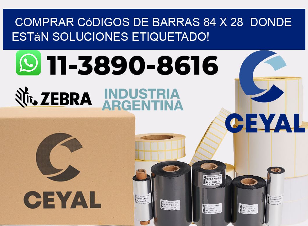 Comprar códigos de barras 84 x 28  donde están soluciones etiquetado!