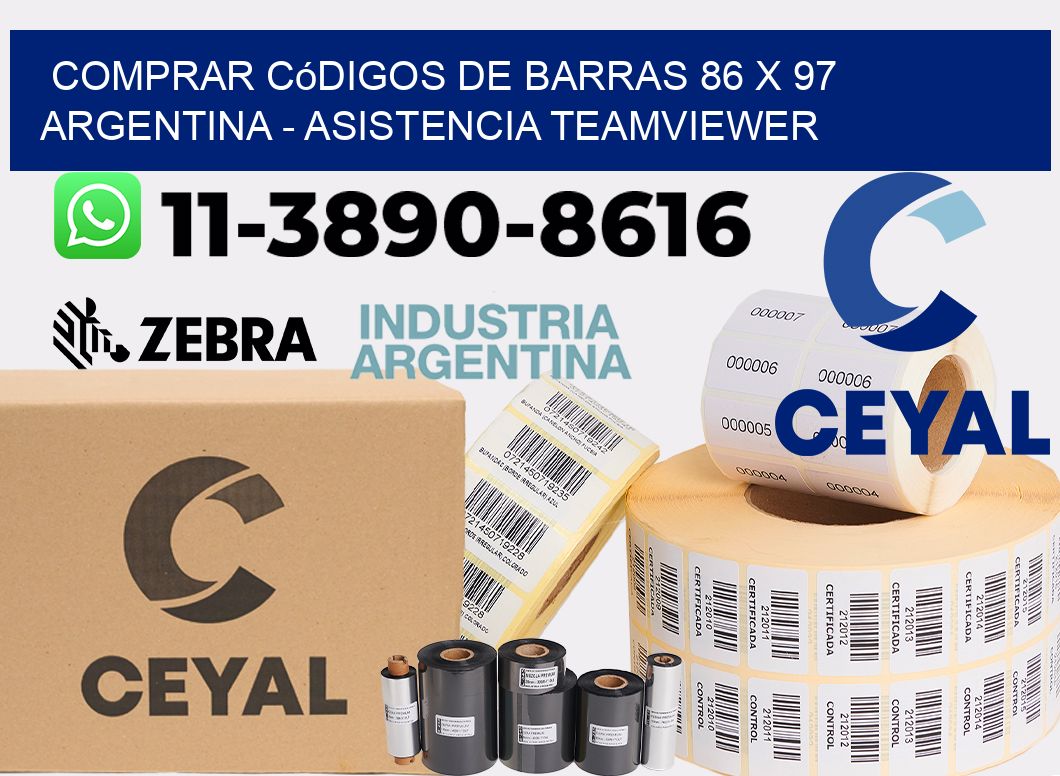 Comprar códigos de barras 86 x 97 argentina - asistencia teamviewer