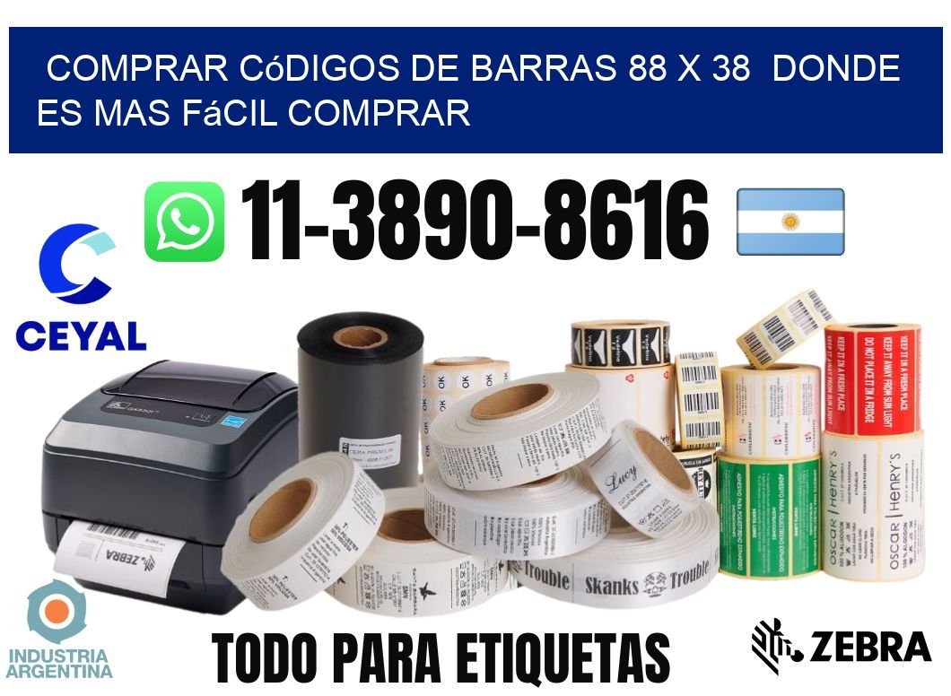 Comprar códigos de barras 88 x 38 Donde es mas fácil comprar