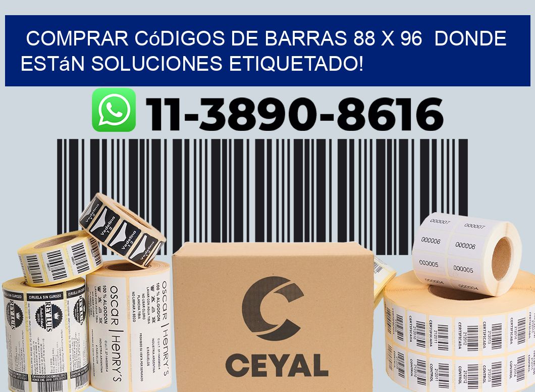 Comprar códigos de barras 88 x 96  donde están soluciones etiquetado!