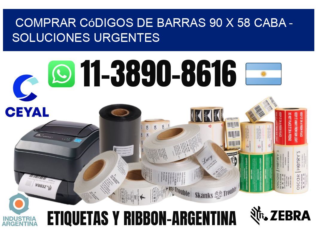 Comprar códigos de barras 90 x 58 CABA - soluciones urgentes