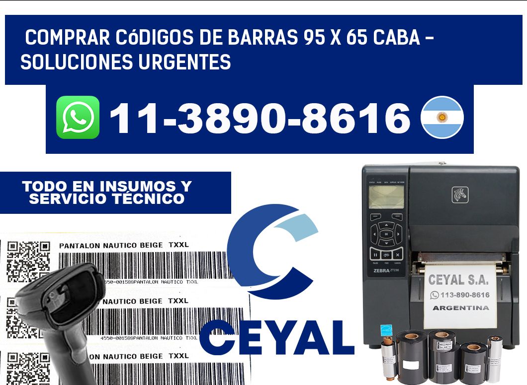 Comprar códigos de barras 95 x 65 CABA - soluciones urgentes