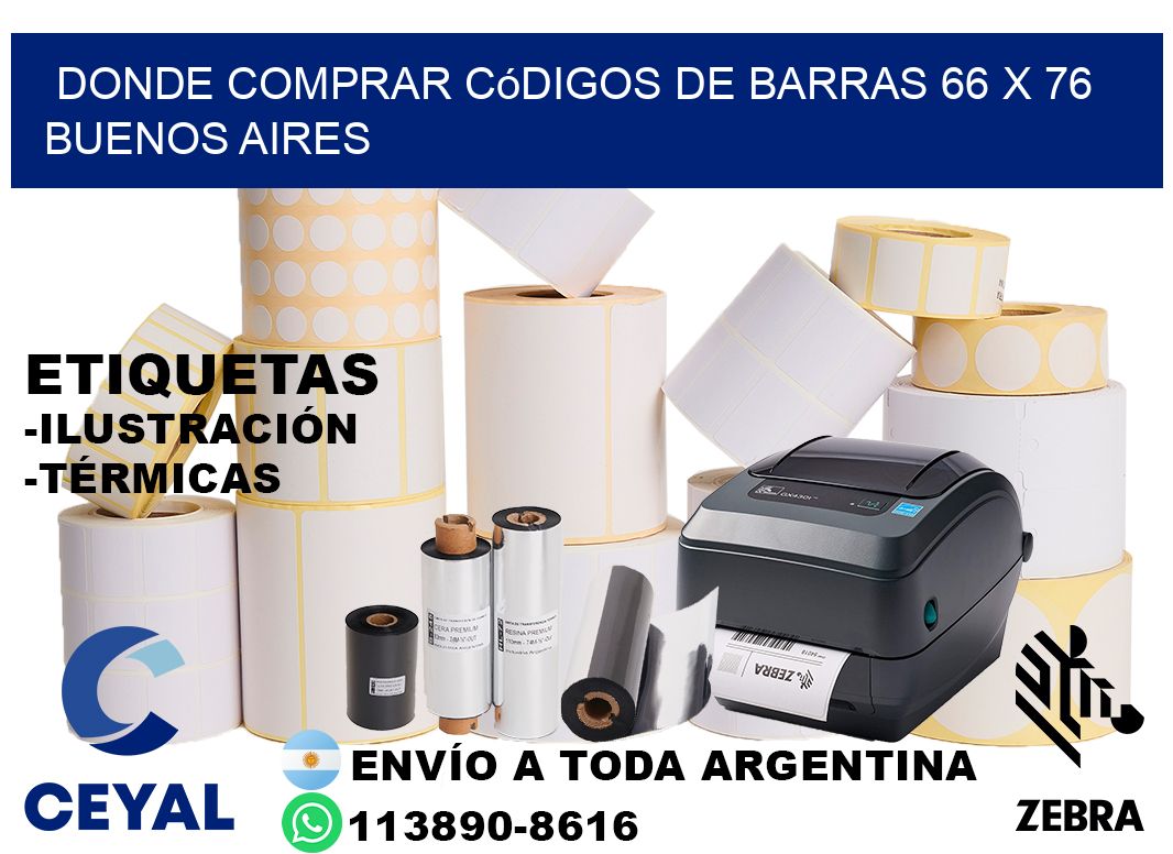 Donde Comprar códigos de barras 66 x 76  Buenos Aires