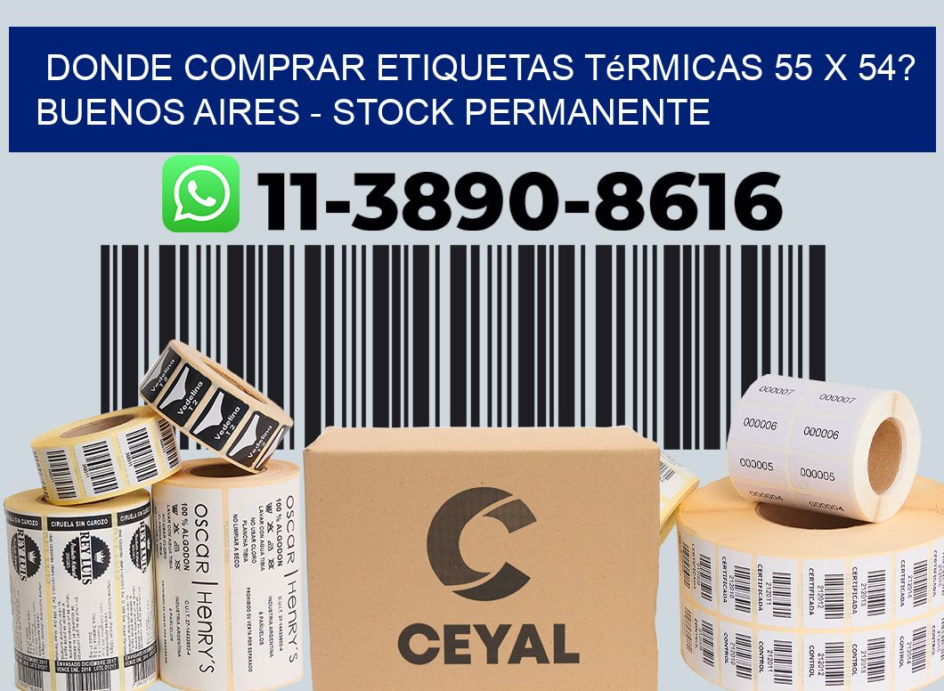 Donde Comprar etiquetas térmicas 55 x 54? Buenos Aires - Stock permanente