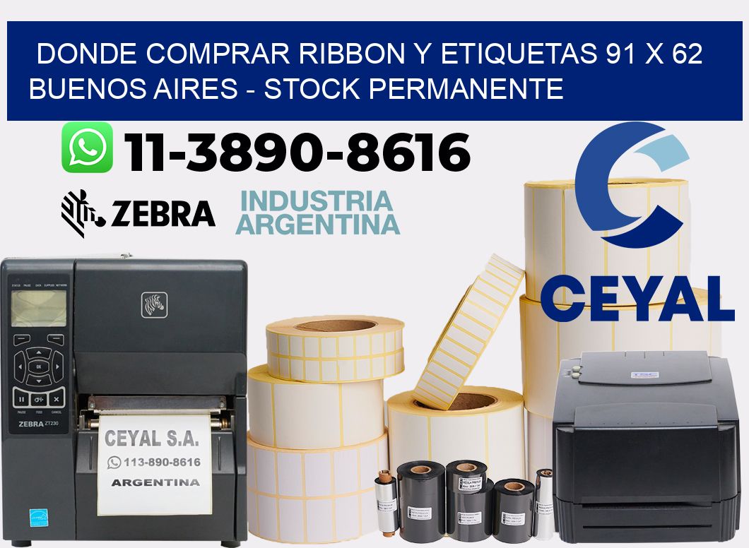 Donde Comprar ribbon y etiquetas 91 x 62 Buenos Aires - Stock permanente