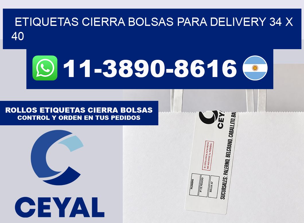 ETIQUETAS CIERRA BOLSAS PARA DELIVERY 34 x 40