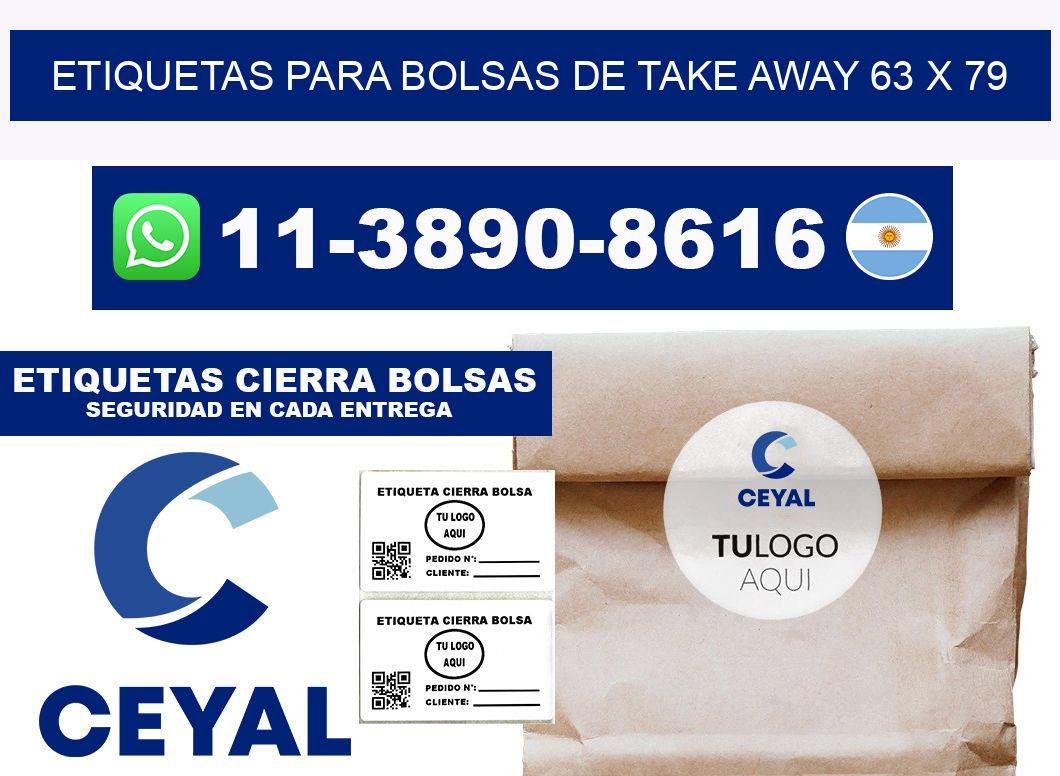 ETIQUETAS PARA BOLSAS DE TAKE AWAY 63 x 79