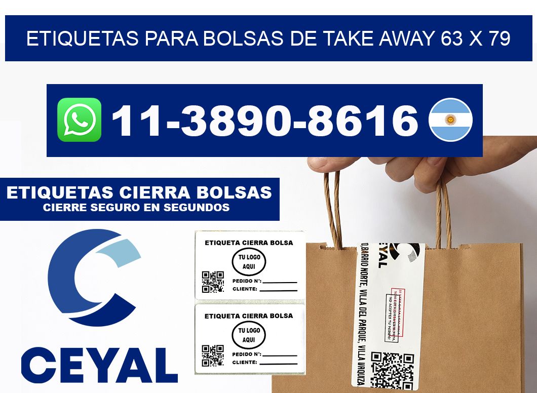 ETIQUETAS PARA BOLSAS DE TAKE AWAY 63 x 79