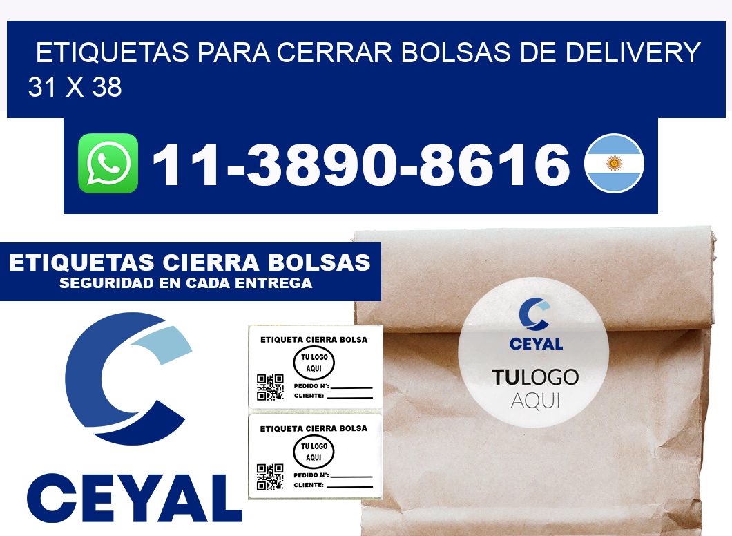 ETIQUETAS PARA CERRAR BOLSAS DE DELIVERY 31 x 38