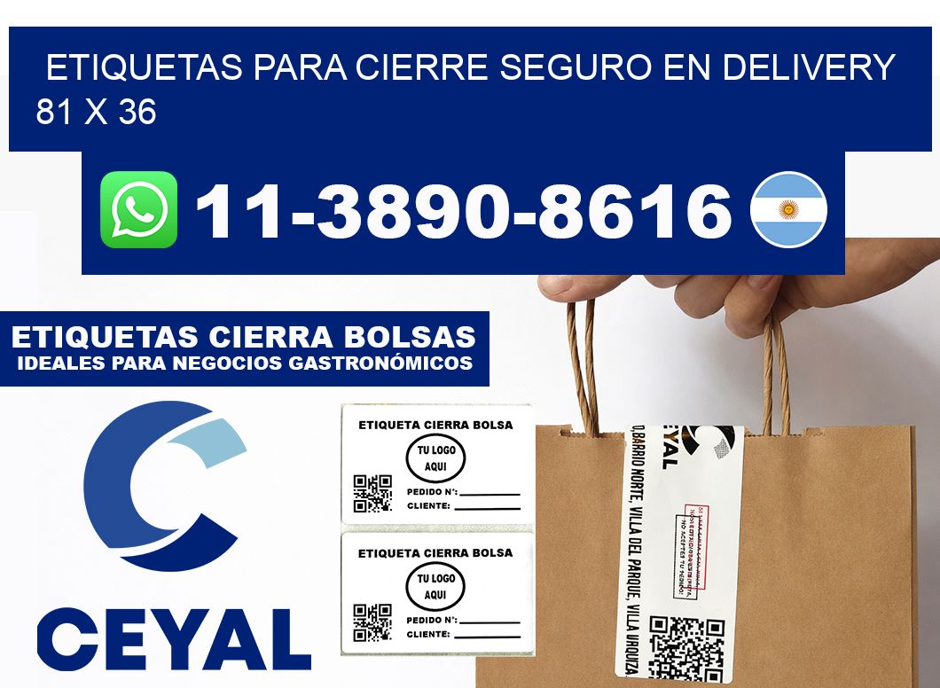 ETIQUETAS PARA CIERRE SEGURO EN DELIVERY 81 x 36