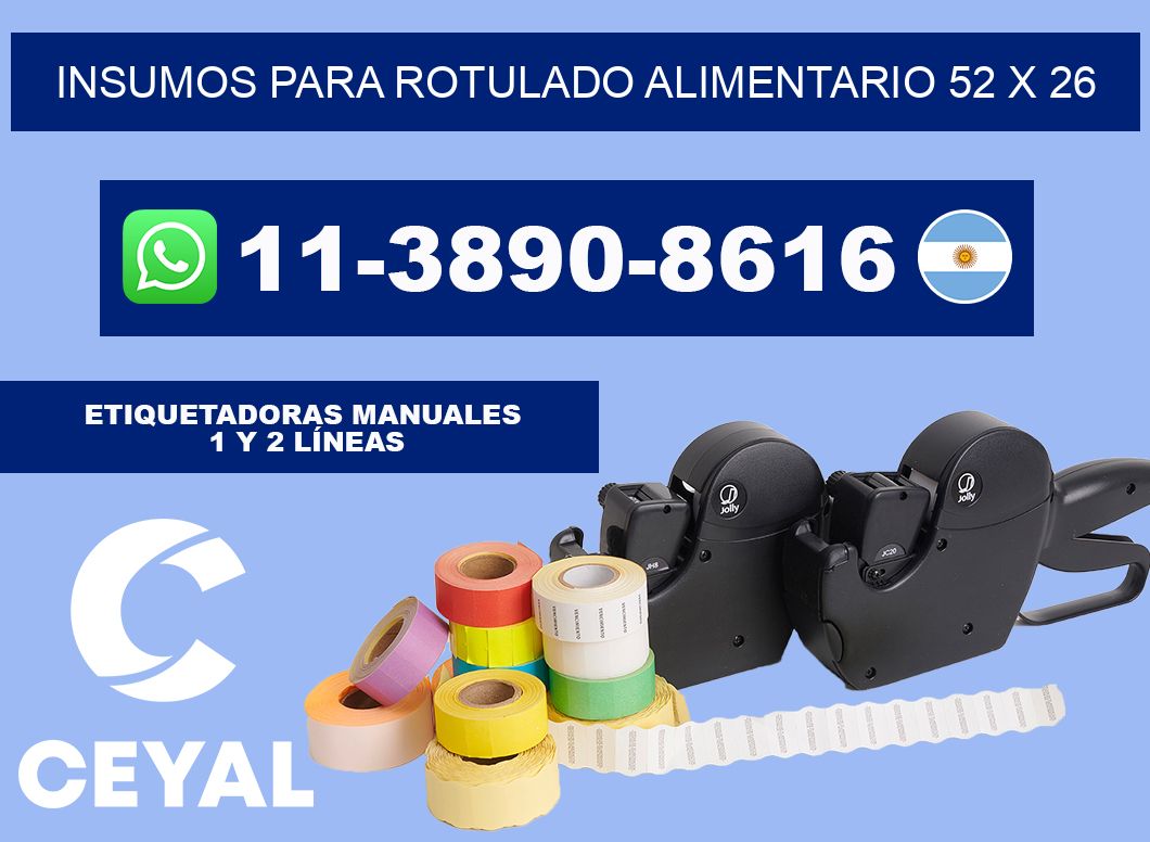 Insumos para rotulado alimentario 52 x 26