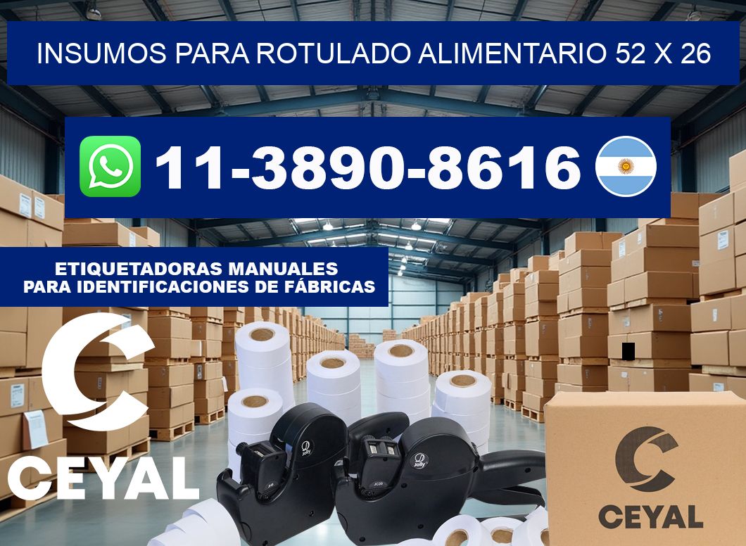 Insumos para rotulado alimentario 52 x 26