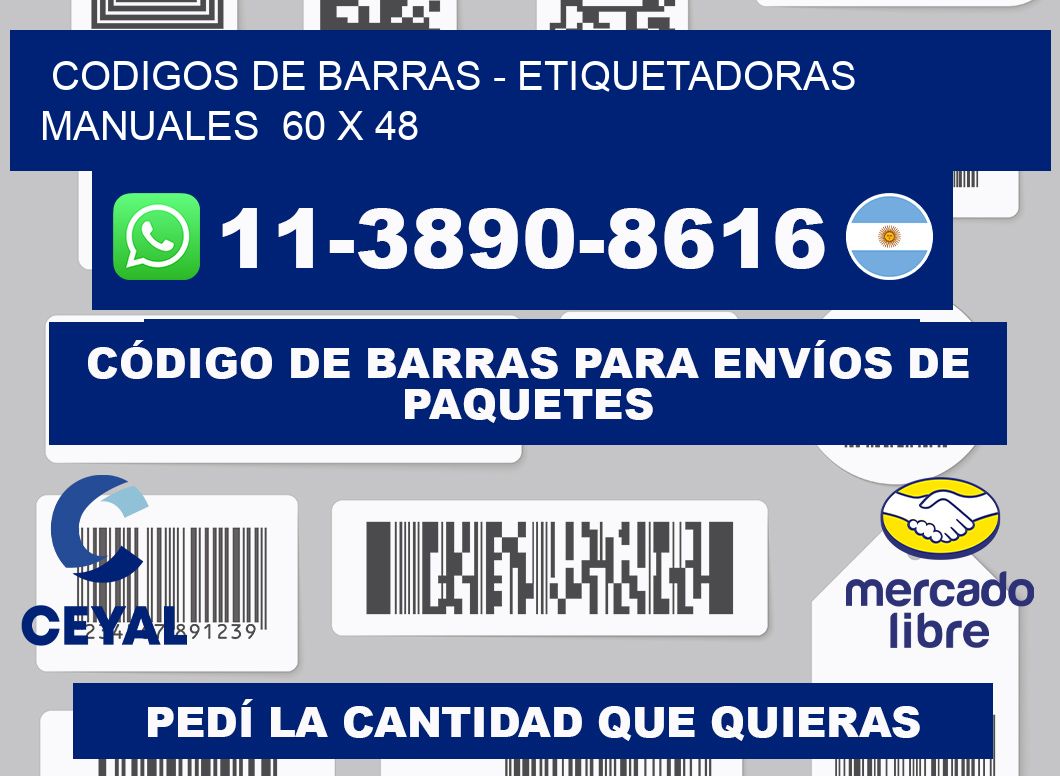 codigos de barras - Etiquetadoras Manuales 60 x 48