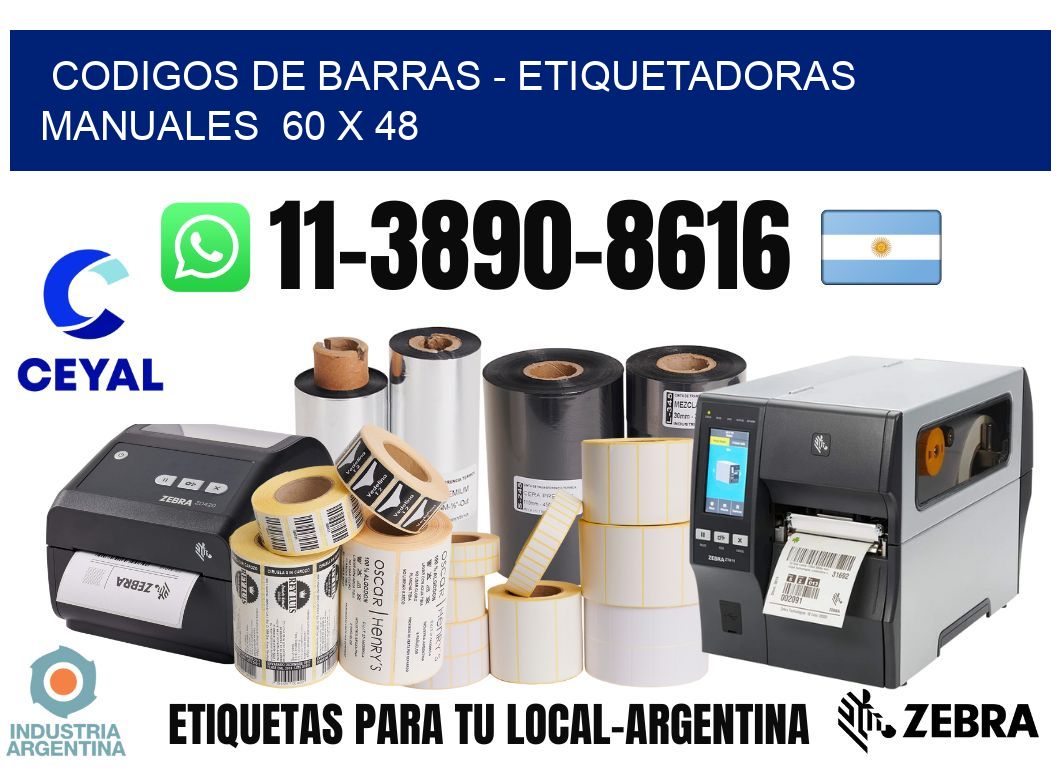 codigos de barras - Etiquetadoras Manuales 60 x 48