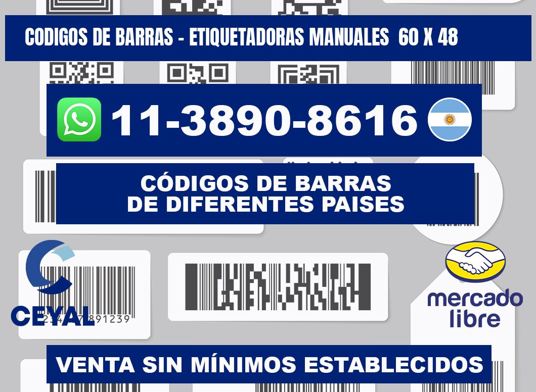 codigos de barras - Etiquetadoras Manuales 60 x 48
