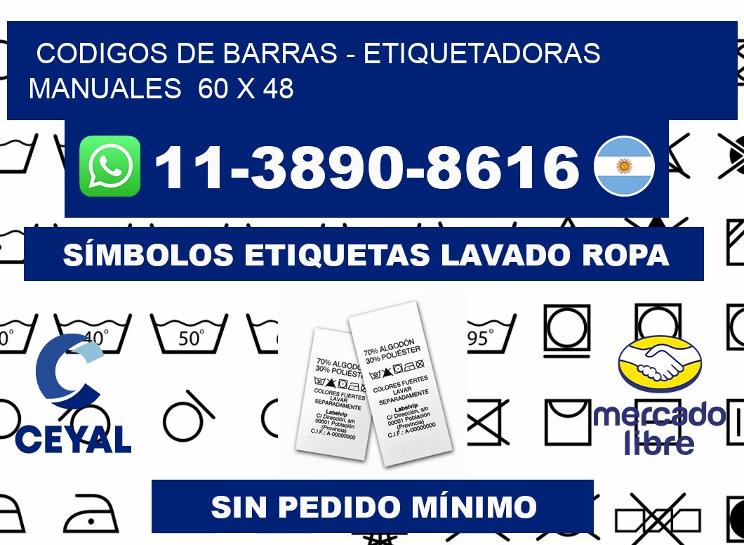 codigos de barras - Etiquetadoras Manuales 60 x 48